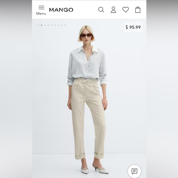 BNWT MANGO Highrise Tapered Jeans - Picture 3 of 9